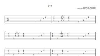 How to Play 316 Van Halen Guitar Lesson with Tab [upl. by Elaweda]