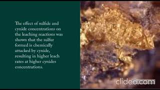 CYANIDE SULPHIDE GOLD LEACHING PROCESS GROUP F [upl. by Kristianson174]