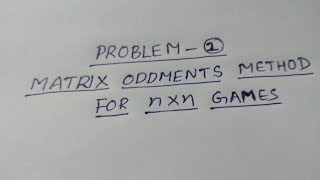 Problem 2 Matrix Oddments method  BSc Statistics [upl. by Notak]