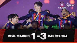 Real Madrid v Barcelona 13  Gavi Stars In Xavi Revolution  Spanish Super Cup Final Highlights [upl. by Durgy]