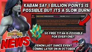 Kabam say 1 Billion Points is Possible  Selector Compensation  Final Day of Crystal Cleanse MCN [upl. by Nnylimaj]