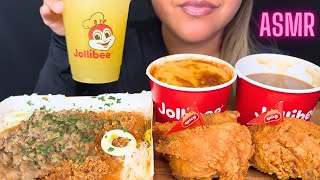 Jollibee ASMR  Palabok  Spicy Chicken  Spaghetti Mukbang [upl. by Henigman758]