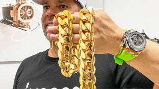 Making a 1 Kilo Gold Cuban Link Chain  This Process is Insane [upl. by Avra344]