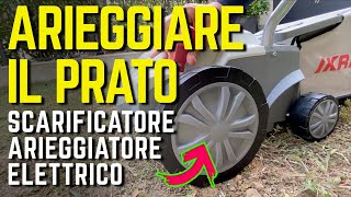 RIFARE IL PRATO arieggiatore e scarificatore IKRA per FAI DA TE GIARDINO [upl. by Frohne]