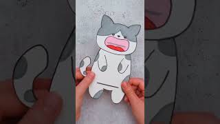 FUN DIY Cutest Cat Paper Toys shorts papercraft [upl. by Kurtis848]