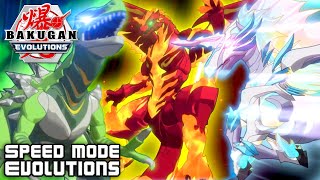 Every Main Bakugans Speed Mode Evolution  Bakugan Evolutions Battles amp Rollout Compilation [upl. by Ojahtnamas]