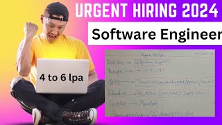 Fresher recruitment in 2024  software Engineer job  2021 2022 2023 passout can Apply [upl. by Oetsira676]