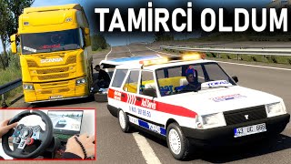 ACİL YOL YARDIM TOFAŞLA BOZULAN TIRI KURTARDIM ETS 2 MOD Logitech G29 [upl. by Mira67]