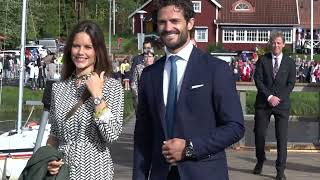 Prince Carl Philip and Princess Sofia visits Kristinehamn and Mårbacka [upl. by Ydur]