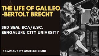 The Life of Galileo  Bertolt Brecht [upl. by Schaaff804]