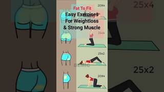 Easy Exercises For Weightloss amp Strong Muscle 😱 Fat To Fit 🔥shortsyoutube fitness weightloss [upl. by Enilorac638]