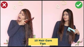 10 HAIR CARE HACKS For Healthy Shiny amp Long Hair  Hair Care Tips in HINDI [upl. by Keeler37]