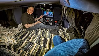 Testing A New TV In My Old Van  Solo Van Camping [upl. by Macdonald]