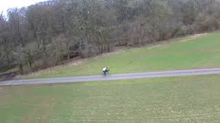 Taking the HolyStone HS175D drone on its first bike ride [upl. by Ellicul]