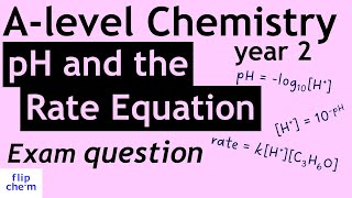 The rate equation and pH Alevel chemistry question reaction of iodine with propanone [upl. by Siurtemed]