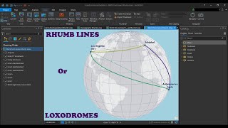 How to Rhumb Line or Loxodrome in ArcGIS Pro using various Set of Projections [upl. by Eioj557]