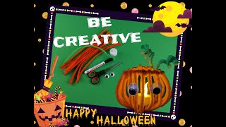 Easy DIY Chenille Pipe Cleaner How to make Cute Mini Halloween Pumpkin Lantern Craft Tutorial [upl. by Nereil]