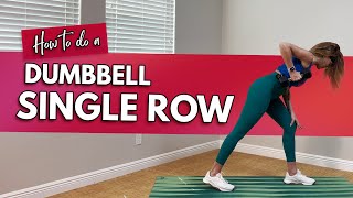 Perfect Your Form Dumbbell Single Row Tutorial for a Strong Back 💪 [upl. by Solracesoj]