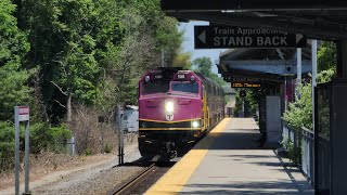 Middleborough Lakeville bound Commuter Rail train entering HolbrookRandolph [upl. by Ahsiea346]