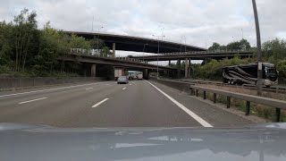 M25 Motorway complete lap at actual speed [upl. by Roxana]