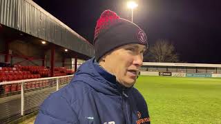 INTERVIEW Kevin Wilkin on Brackley Towns Royston Town FA Trophy [upl. by Isnan484]