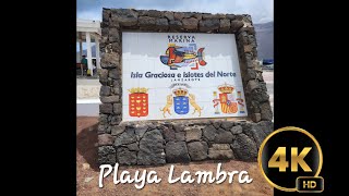 Playa Lambra  La Graciosa Canary Islands 2nd video Naked beach walk fkk naturereserve [upl. by Secnarfyram]