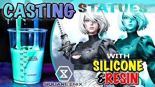 HOW TO Casting Resin Statues using Silicone Molds  NieR Automata [upl. by Aruon]