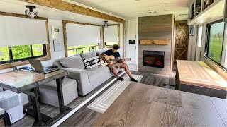 I Converted an old RV into a TINY HOME  Full build start to finish [upl. by Illyes535]