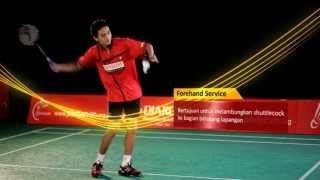 Tutorial bermain Bulutangkis  Forehand Service [upl. by Tterej]