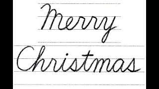 筆記体で書こう Merry Christmas in cursiveshort [upl. by Carisa]