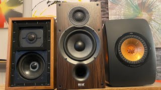 Whats the difference £300 £700 £2400 Speakers Elac debut 62 KEF LS50 and Rogers LS35a [upl. by Pepita]