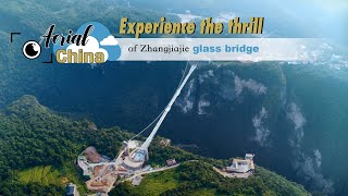 Aerial China Experience the thrill of Zhangjiajie glass bridge [upl. by Asirem]