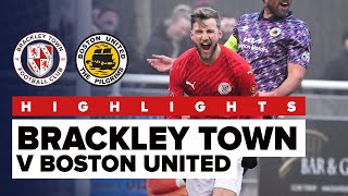 HIGHLIGHTS Brackley Town 21  Boston United  Saturday 2nd December 2023 [upl. by Sonia699]