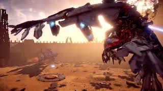 Horizon Zero Dawn  Corrupted Stormbird vs overridden Thunderjaw at the sun ring [upl. by Philana]