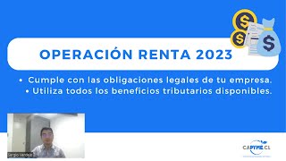 OPERACION RENTA 2023  Capacitación y consejos [upl. by Nnahgem]