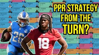 An ELITE Strategy Drafting From The Turn — 12Team Fantasy Football Full PPR Mock Draft [upl. by Arleyne]