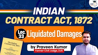 Liquidated Damages  Indian Contract Act 1872  Target Judiciary [upl. by Broderic]