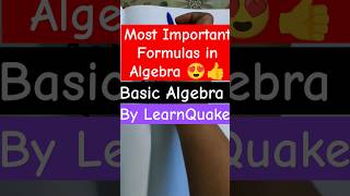 Algebra Formulas  Basic Algebra algebra formula maths shorts short youtubeshorts ytshorts [upl. by Alon406]