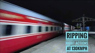 Ripping Night Actions On Mughalsarai  Allahabad Line at 130kmph  Indian Railways [upl. by Kellyann]