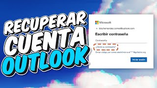 Cómo RECUPERAR cuenta de CORREO DE OUTLOOK  HOTMAIL sin CONTRASEÑA 2024 [upl. by Lefty]