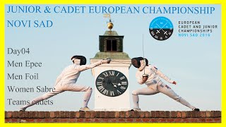 CADET EUROPEAN CHAMPIONSHIP  Team Men Epee Foil Women Sabre  Piste Yellow [upl. by Philipps]