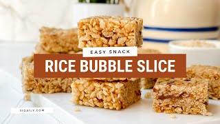 Rice Bubble Slice Easy Australian Rice Krispies Treats Recipe [upl. by Marge]