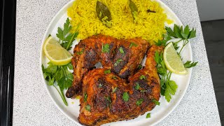 LA VRAIE RECETTE DU POULET TANDOORI SANS FOUR🍗 Avec son riz parfumé à l’indienne 🇮🇳 [upl. by God239]