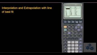 Graphing Calculator How to Interpolate and Extrapolte using Line of Best Fit [upl. by Valaria]