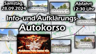 Info und AufklärungsAutokorso  Berlin  280924  beobachterlive [upl. by Ezaria669]