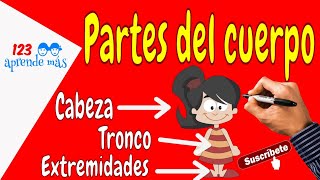 Partes del CUERPO HUMANO para niños cabeza tronco y extremidades 👫 👈 [upl. by Ahsinav245]