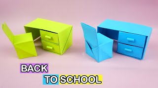 Back to school Deutsch 2023 Schreibtisch basteln  Stuhl basteln  DIY Bastelideen [upl. by Keung428]