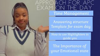 SAICA APC Board Exam Approach for Exam Day Templates Time Management [upl. by Hadrian]