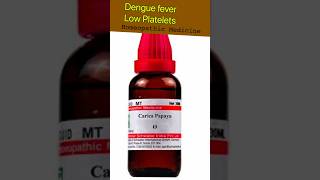 Homeopathic medicine to increase platelets in Dengue fever [upl. by Ano228]