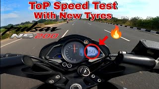 NS 200 Top Speed Test 2023 With 14060R17 Tyre  Top Speed Performance Test BS6 [upl. by Keenan685]